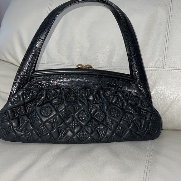 Original BAG LOUIS VUITTON SAC FERMOIR MM RC1005 BAG BLACK WITH MONOGRAM - Picture 4 of 13